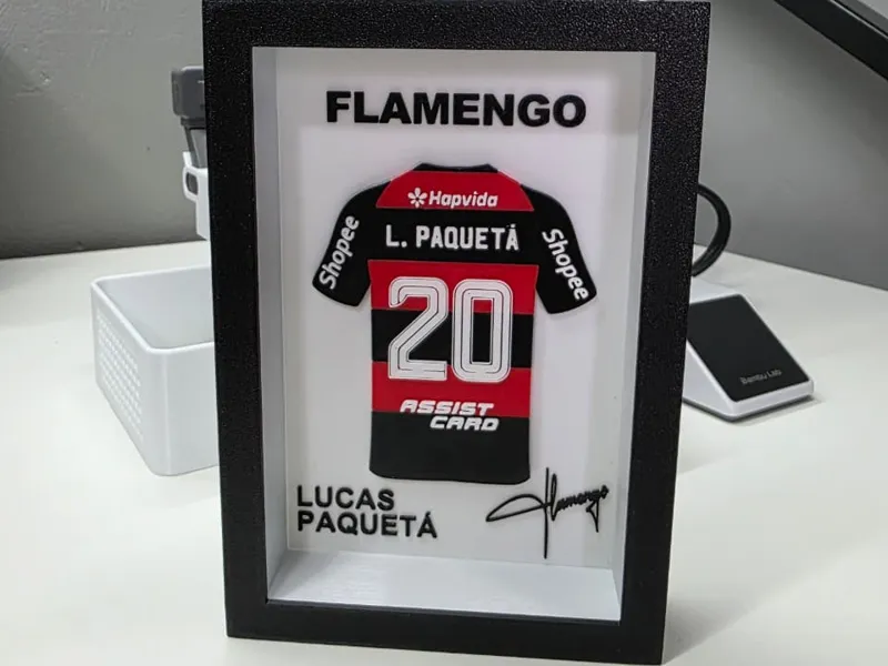 Quadro – Camisa do Flamengo com Patrocinadores
