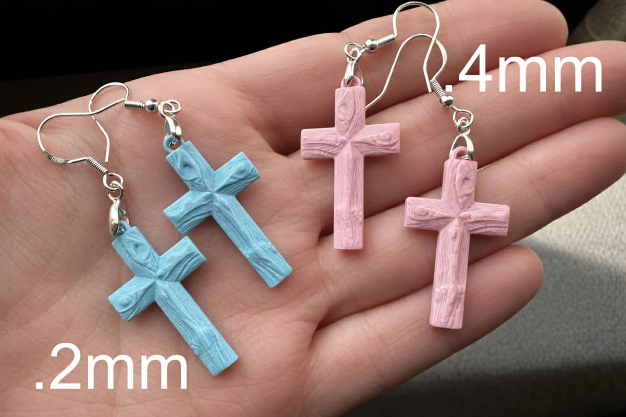 Cross Dangle Earrings view 3