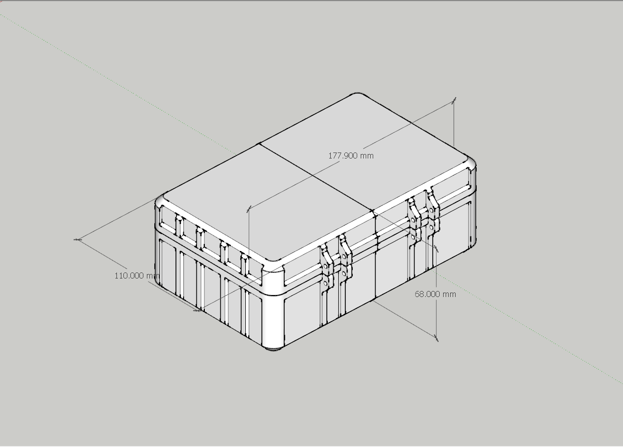 Miniatura 5 do modelo 3D 小巧坚固盒子/可拓展/50mm批头收纳