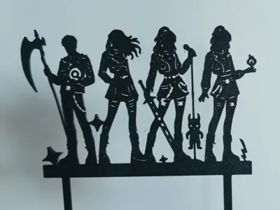 Kpop demon hunter cake topper