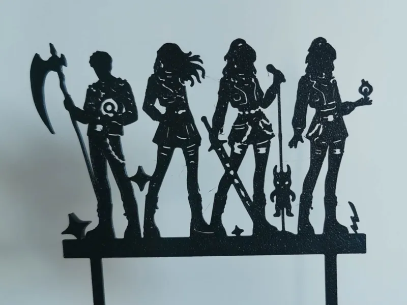 Kpop demon hunter cake topper