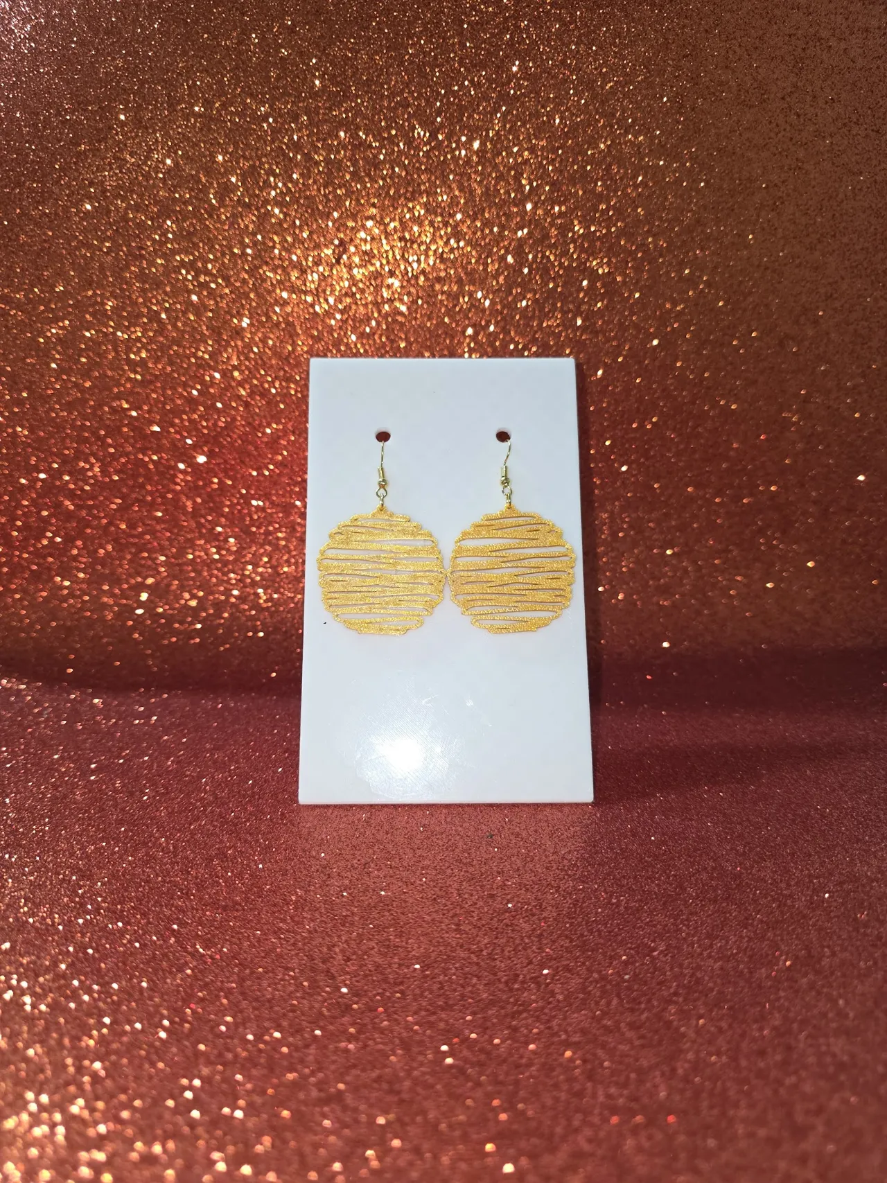 A thread sun earrings view 2