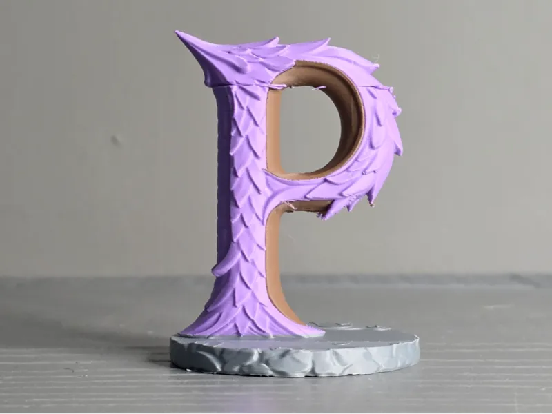 Dragon Letter P Display Sculpture