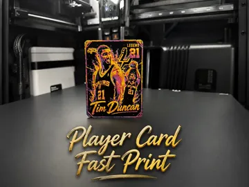 Modelo para impresión 3D: Tim Duncan Legend Card — vista de referencia 3