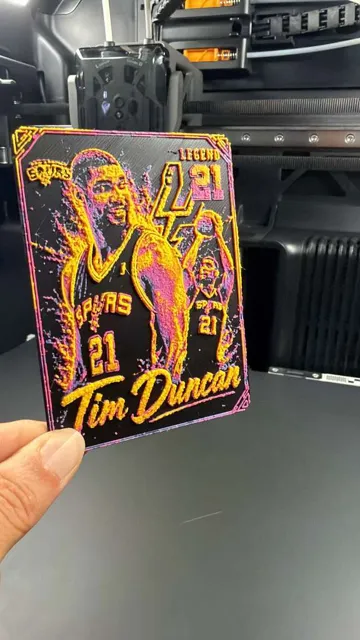 Modelo para impresión 3D: Tim Duncan Legend Card — vista de referencia 4