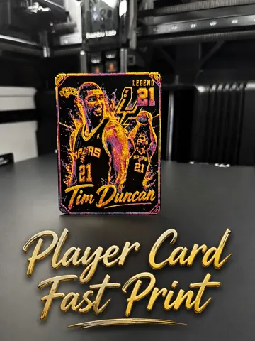 Modelo para impresión 3D: Tim Duncan Legend Card — vista de referencia 2