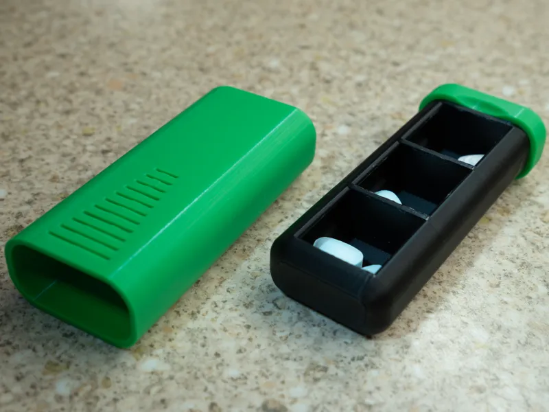 Travel Sliding Cover Pill Box