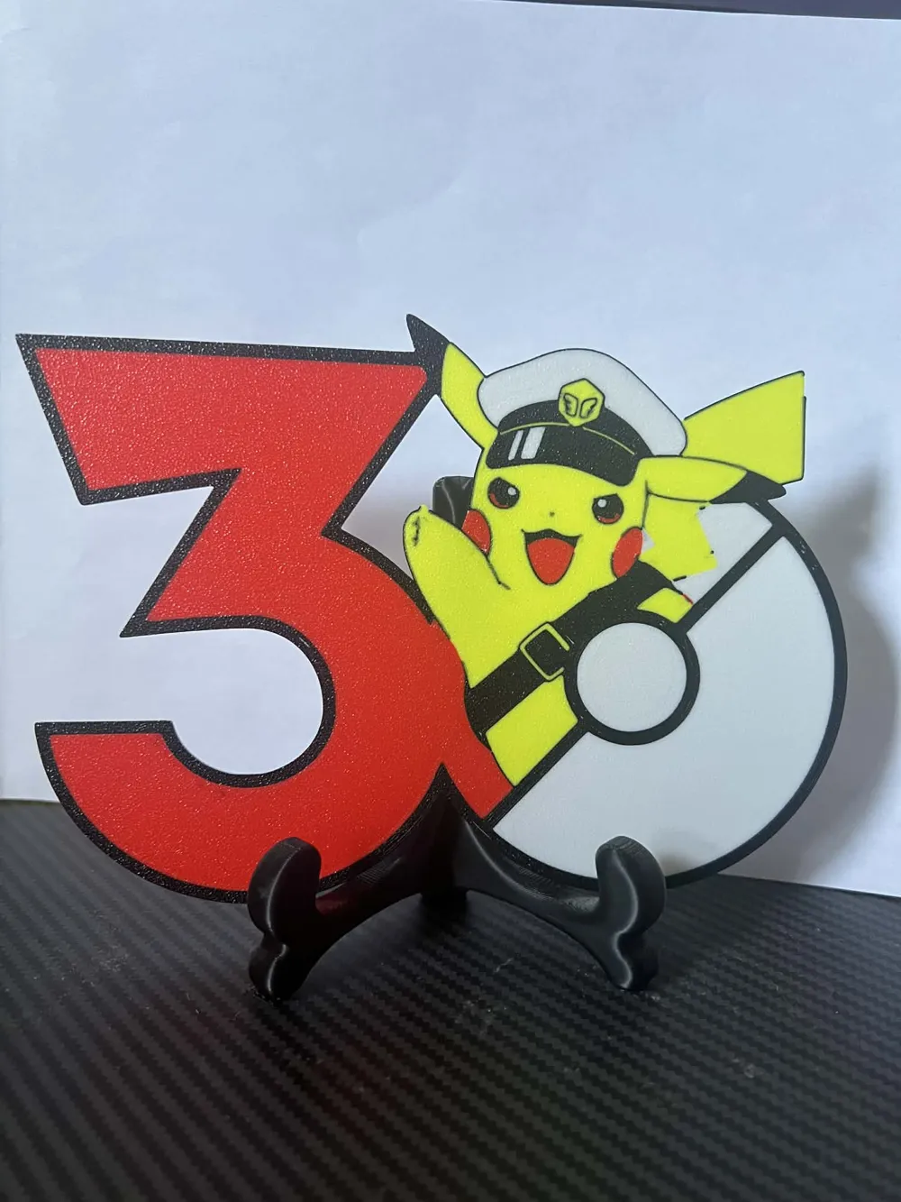 Pokémon 30th Anniversary Pikachu Display - Free 3D Print Model - MakerWorld