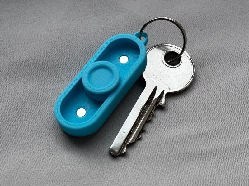 Magnetic fidget slider keychain