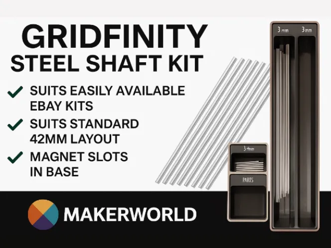 Gridfinity Set - Assorted Steel Shaft Kit