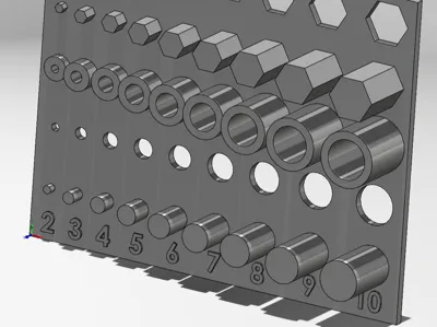 Tolerance Test Holes & Hexagon