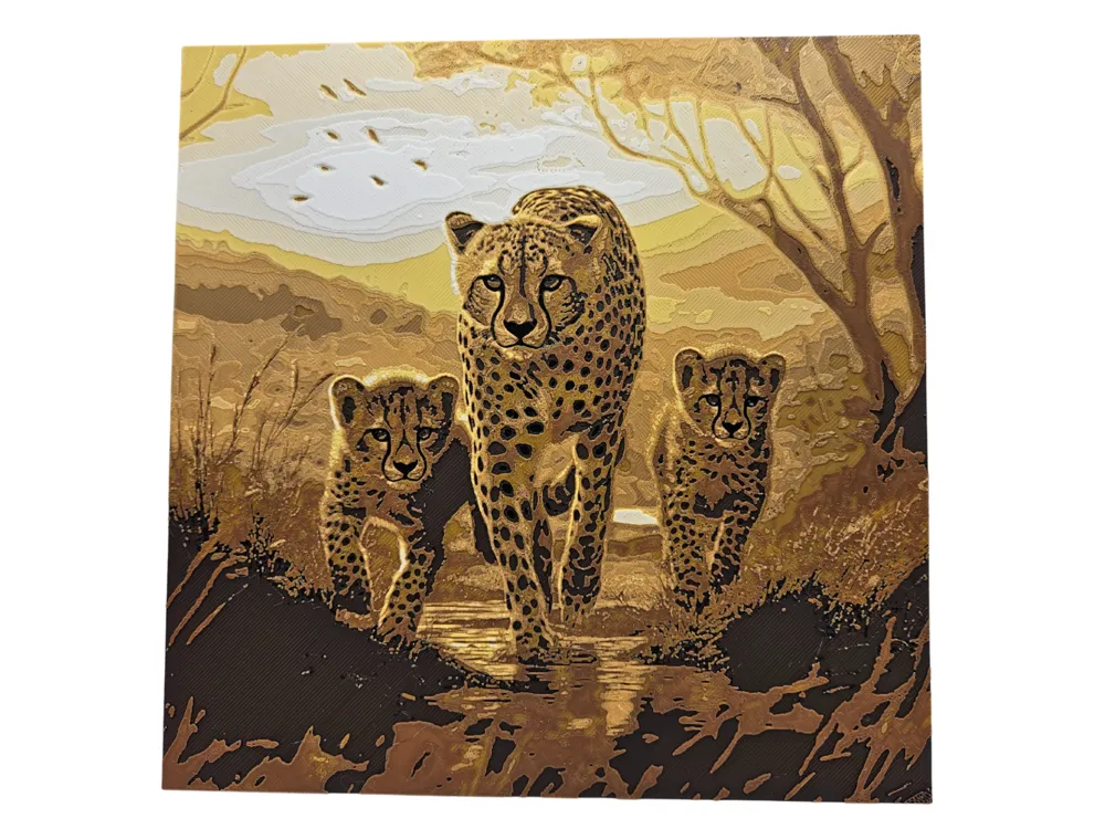 Cheetah Mama and Cubs
