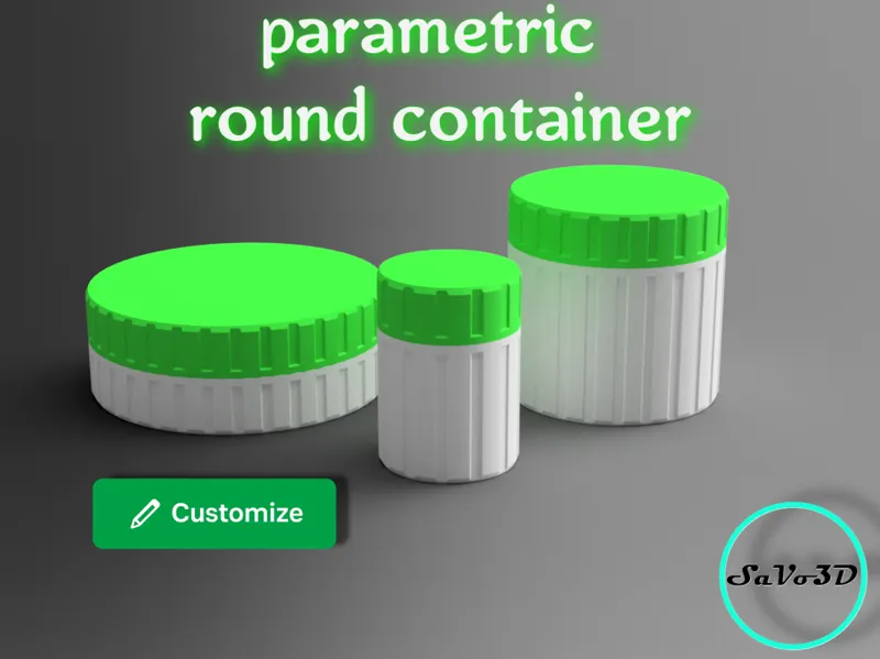 parametric round container