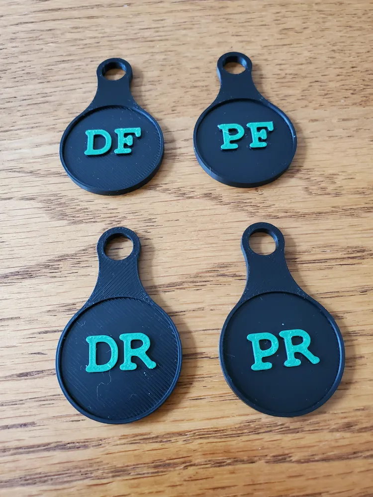Car wheel position tags - Free 3D Print Model - MakerWorld