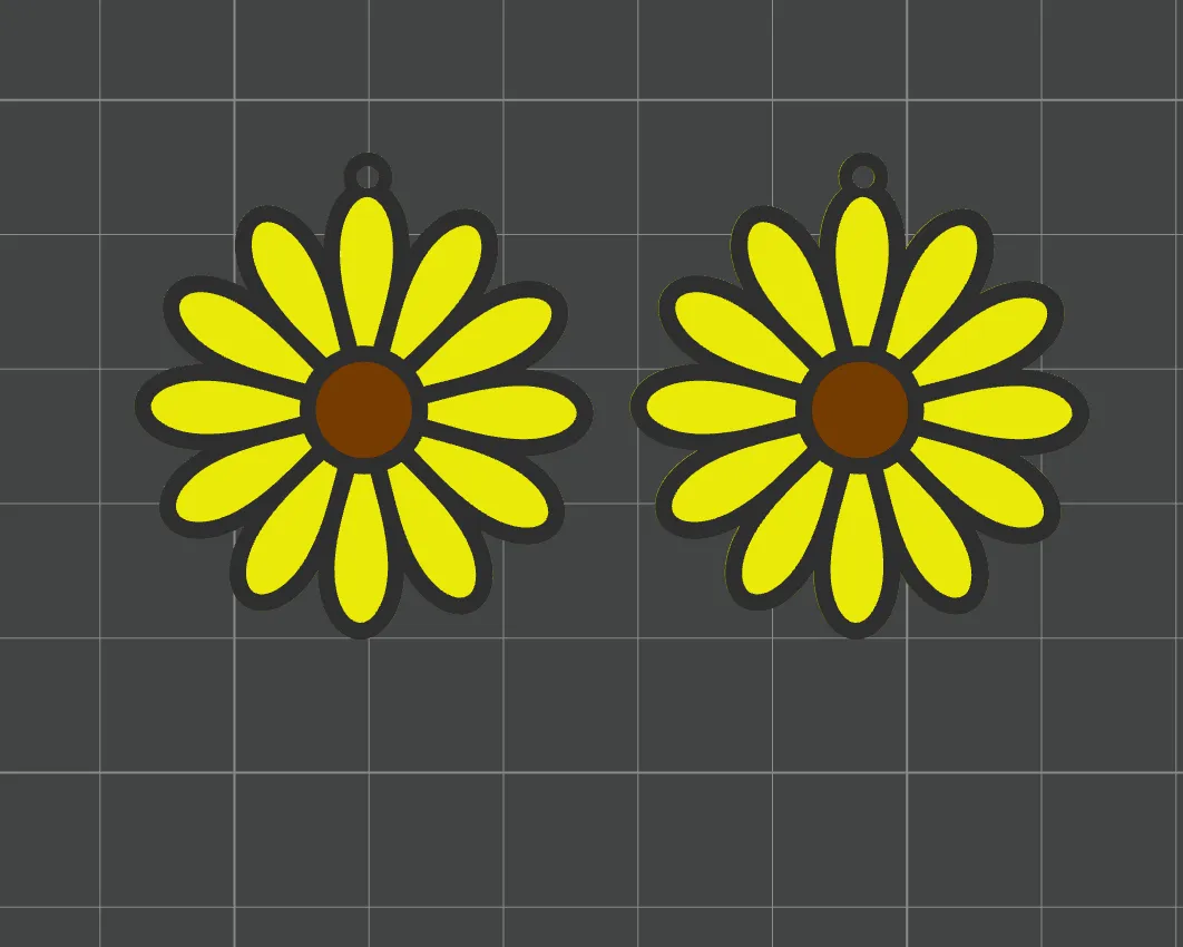 Sunflower Earrings view 3