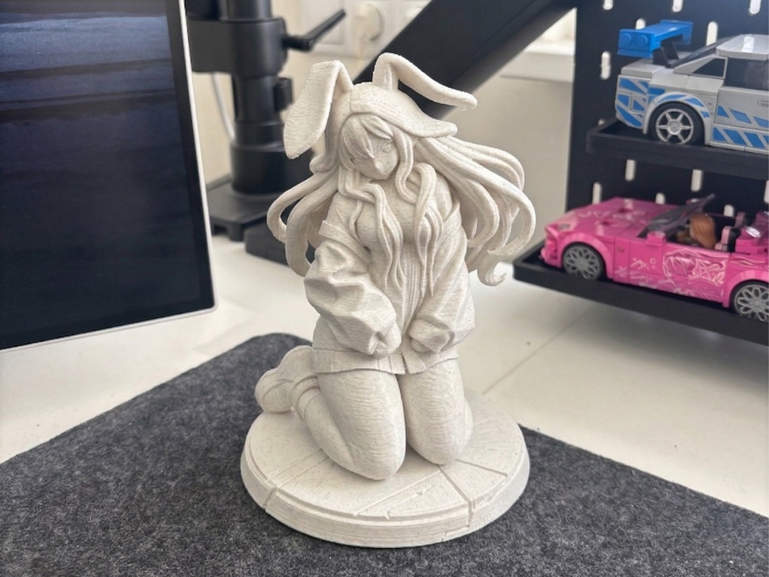 Kawaii Bunny Hoodie Girl - Adorable Figurine