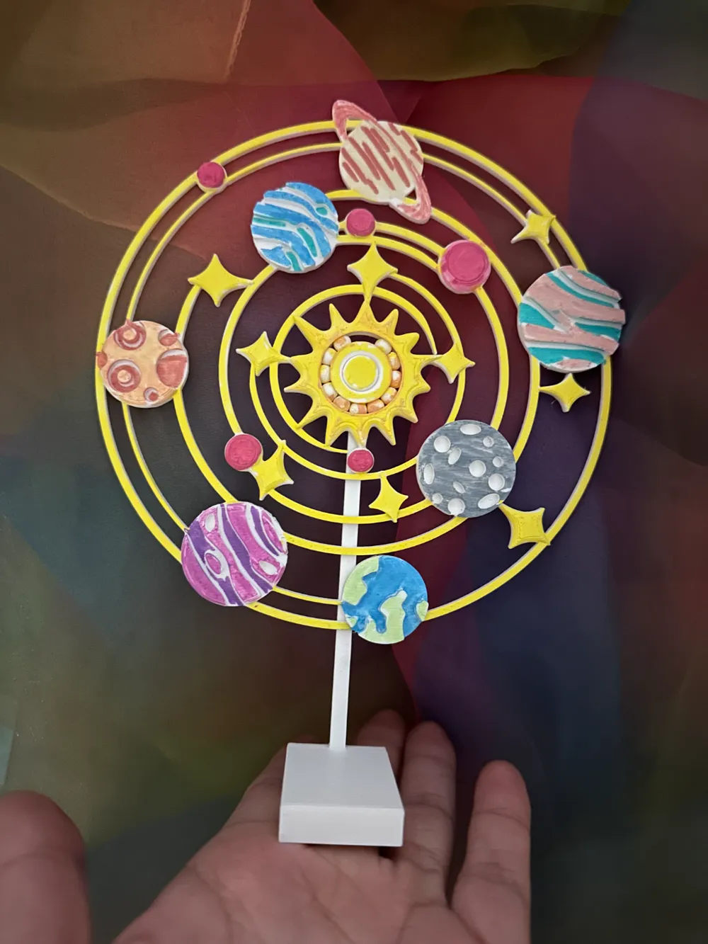 solar system in hand (spinner with stander) by littlesandyMakerWorld ...