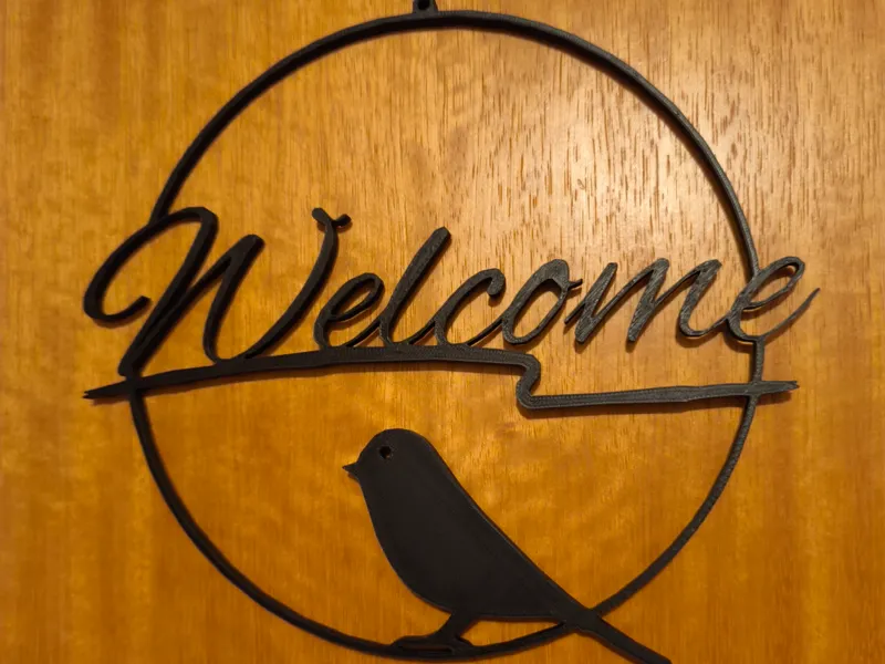 Welcome Wanddeko – Minimalistisches Türschild
