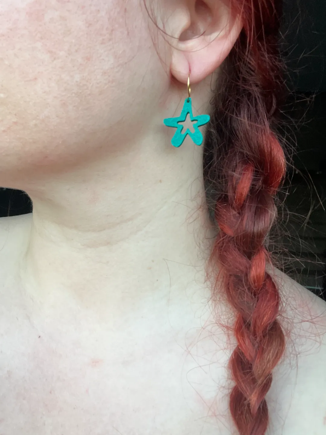 Starfish earrings view 4