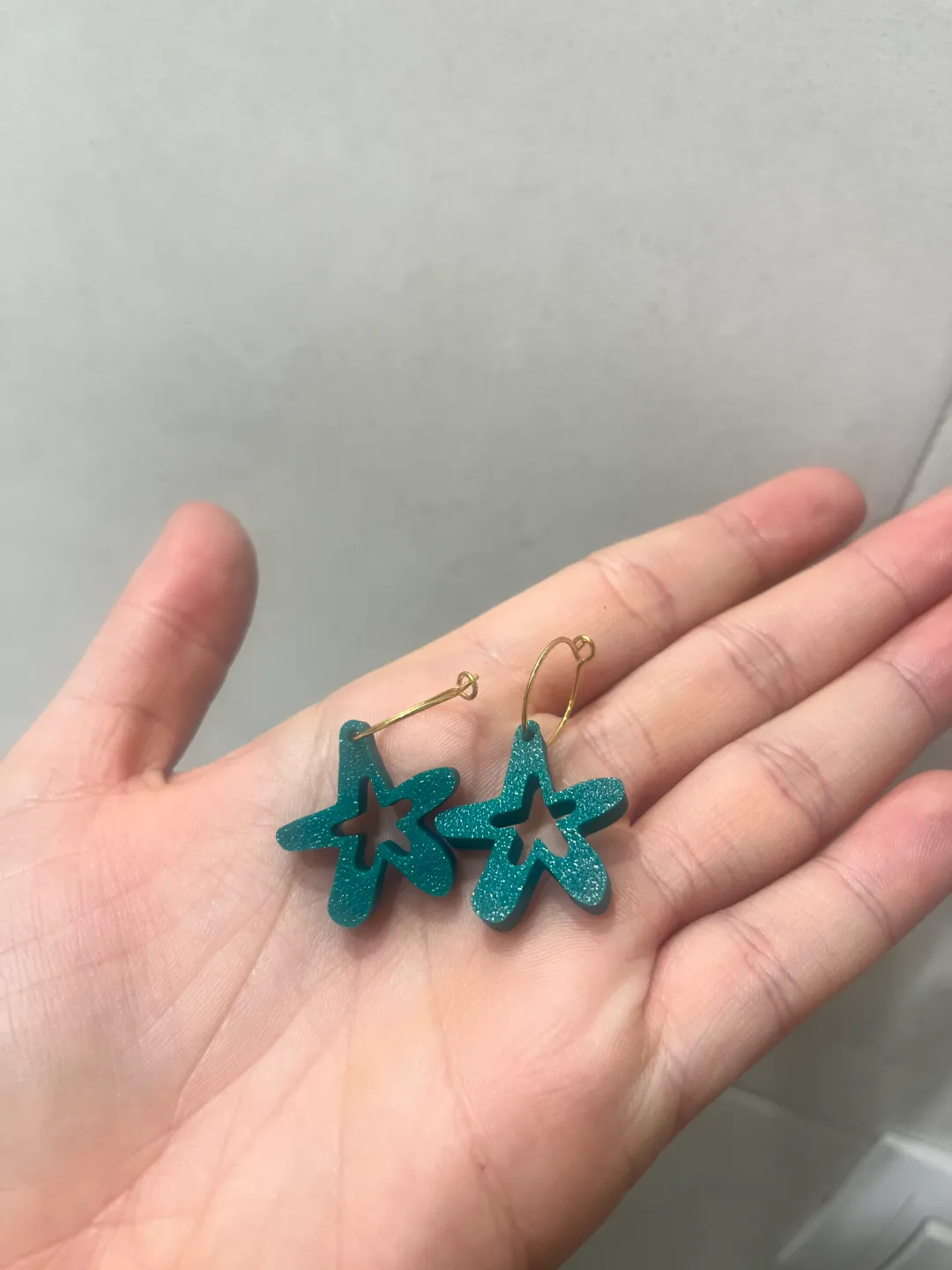 Starfish earrings view 2