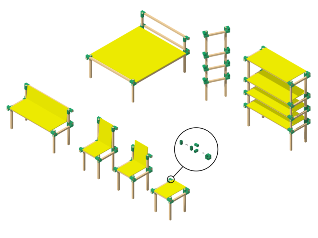 Modular Furniture Connector Joint