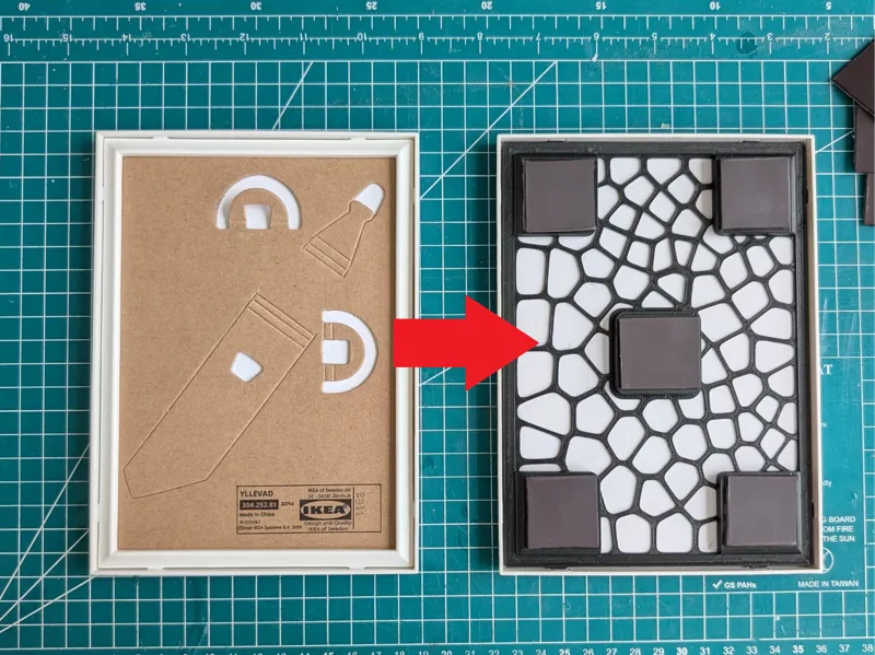 Ikea Yllevad Photo Frame Magnetic Conversion