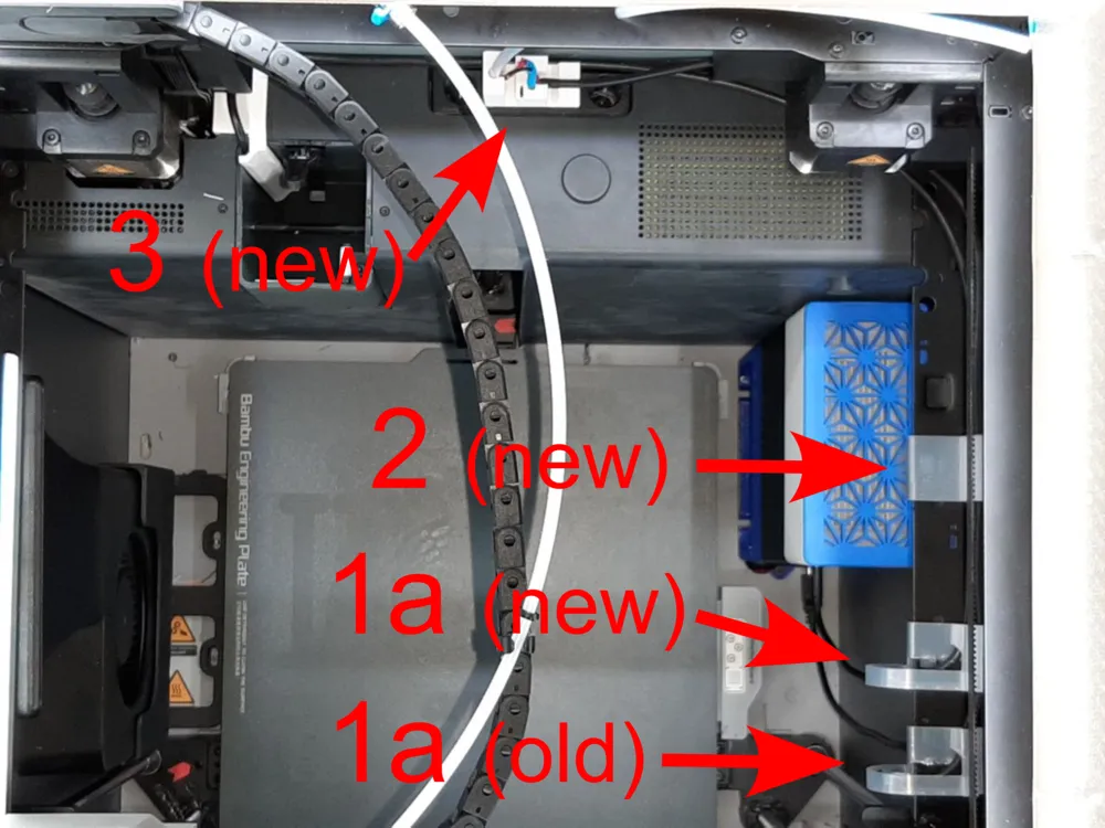 Cable routing LED lighting / X1C internal connection by Roofus MakerWorld