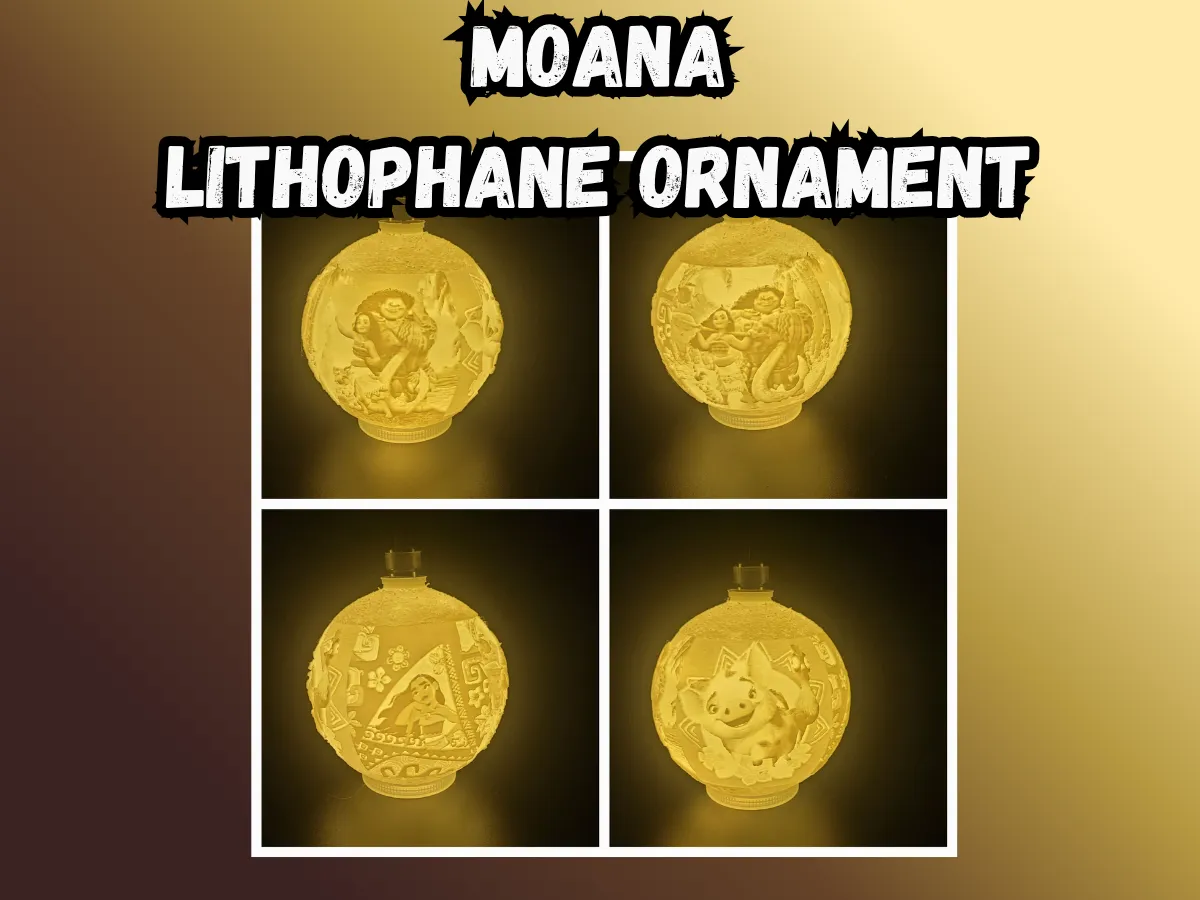 Ornement de Noël lithophanie Moana