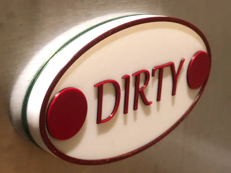 Clean Dirty Dishwasher Sign