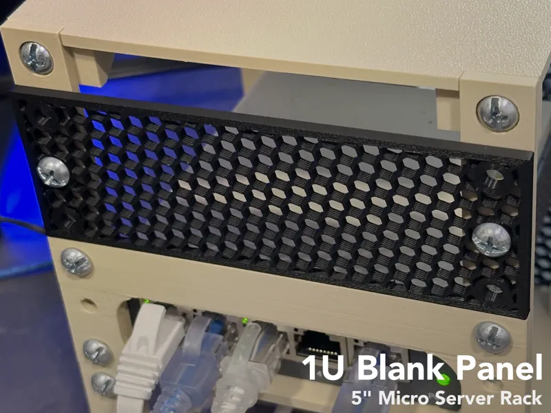 1U Blank Plate for 5in Micro Server Rack