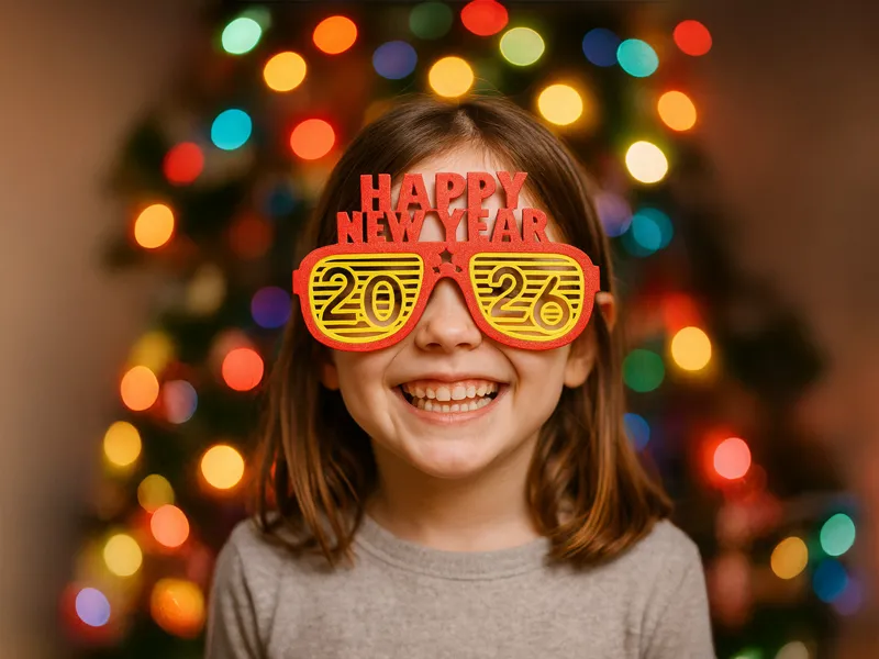 2026 Happy New Year Party Glasses (Kids Version)