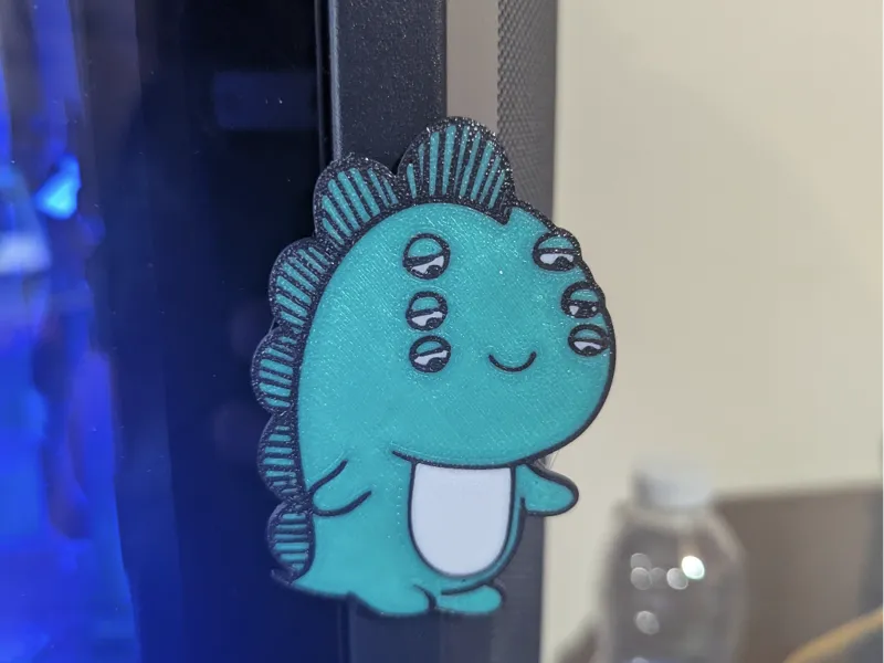 6 eyes dino Magnet + Keychain model