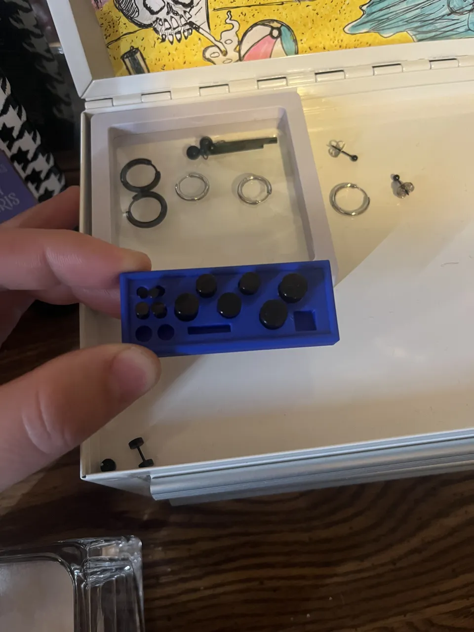 Faux Gauge Earring Holder 3mm to 8mm view 2