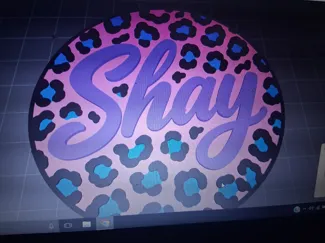 cheetah print name flatback