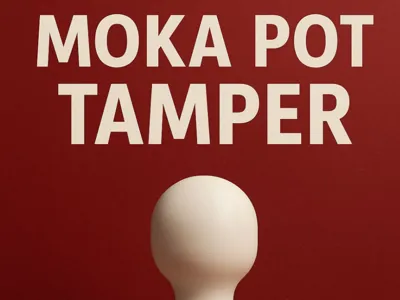 60mm Minimal Coffee Tamper Moka Pot (Fast Print)