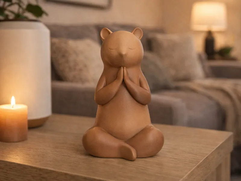 Zen Bear – Minimalist Calm Sculpture