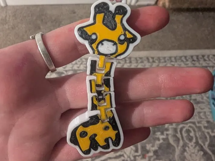Cute Flexi Giraffe Keychain