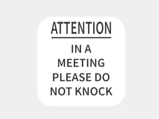 Meeting sign!