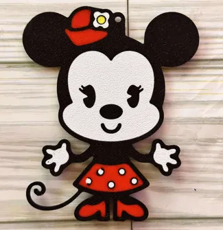 Chibi Mini mouse with keychain hole