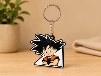 Goku Fan Art Keychain – Crossed Arms Pose