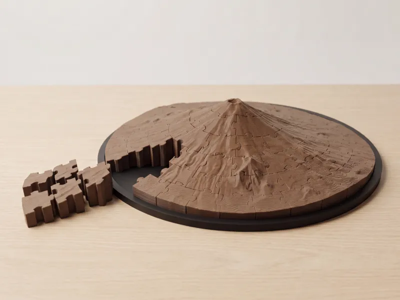 Mount Fuji Krypt Jigsaw Puzzle | 91 pieces