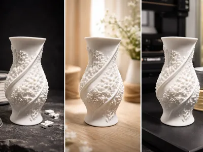 Twisted Coral Vase - 3D Printable Flower Vase