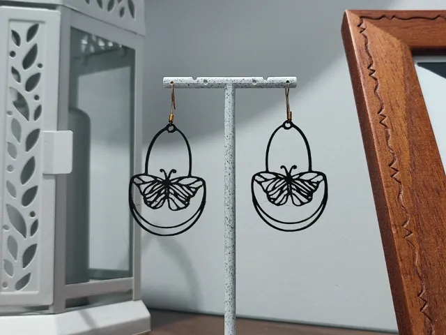 Aretes Mariposas de Medianoche