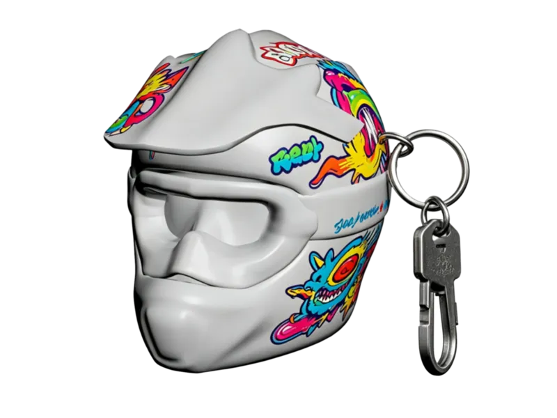 motocross helmet keyring
