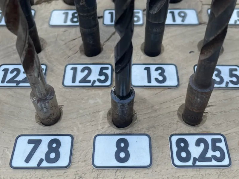 Workshop Drill Bit Labels (Metric Sizes)