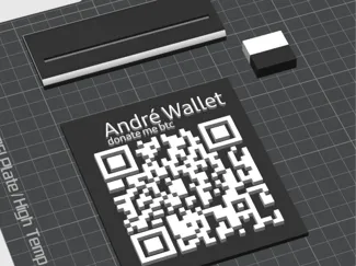 QR-Code BTC Donate me Aufsteller