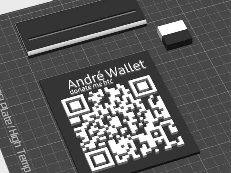 QR-Code BTC Donate me Aufsteller