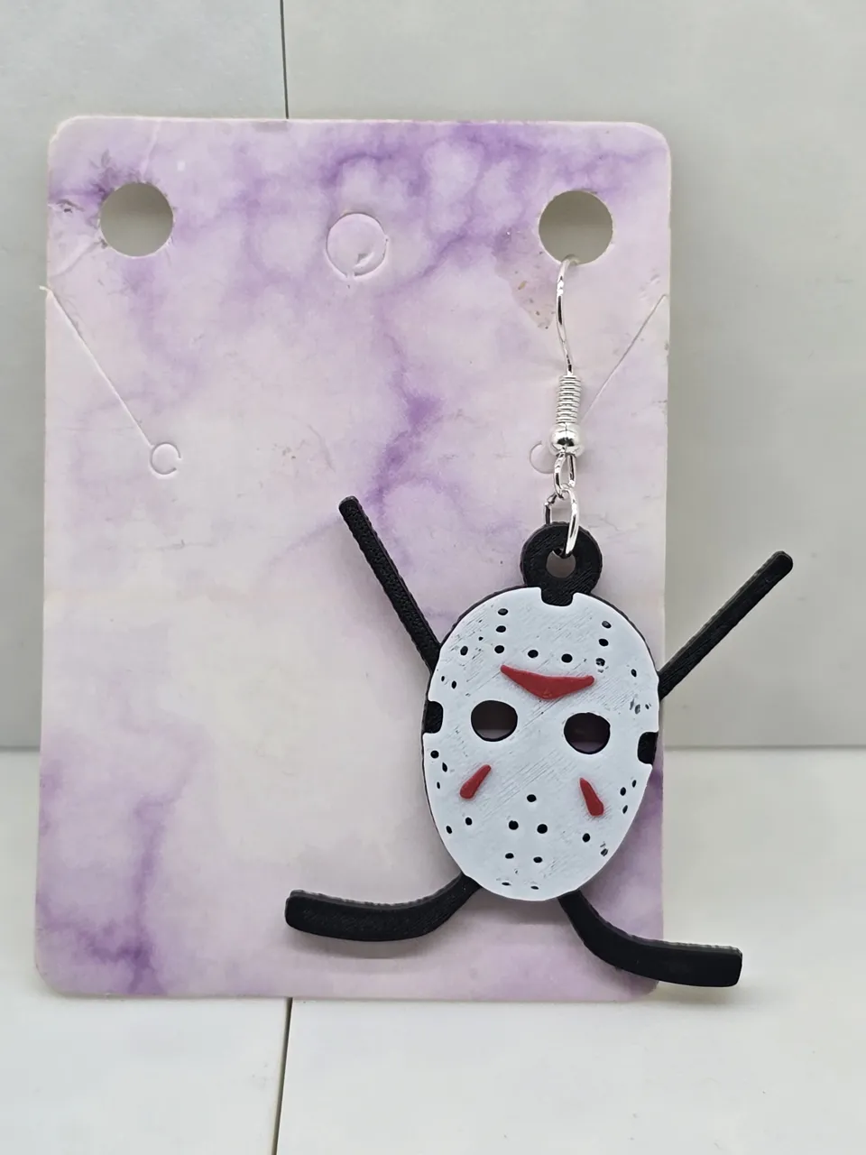 Jason and Ghost face Earrings view 4