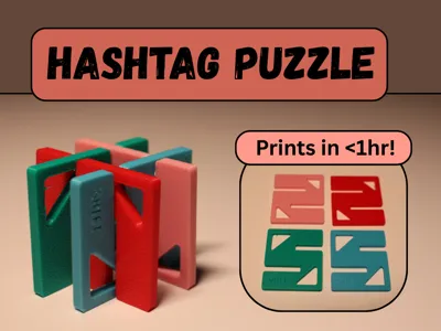 Hashtag Puzzle Fidget - Brain Teaser