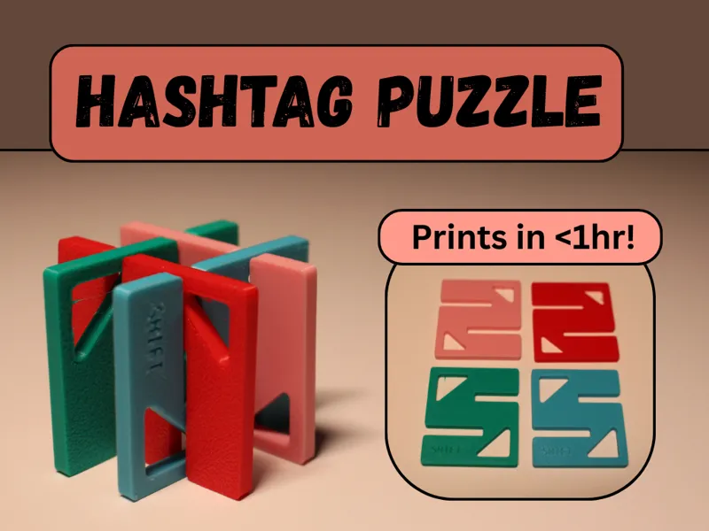 Hashtag Puzzle Fidget - Brain Teaser